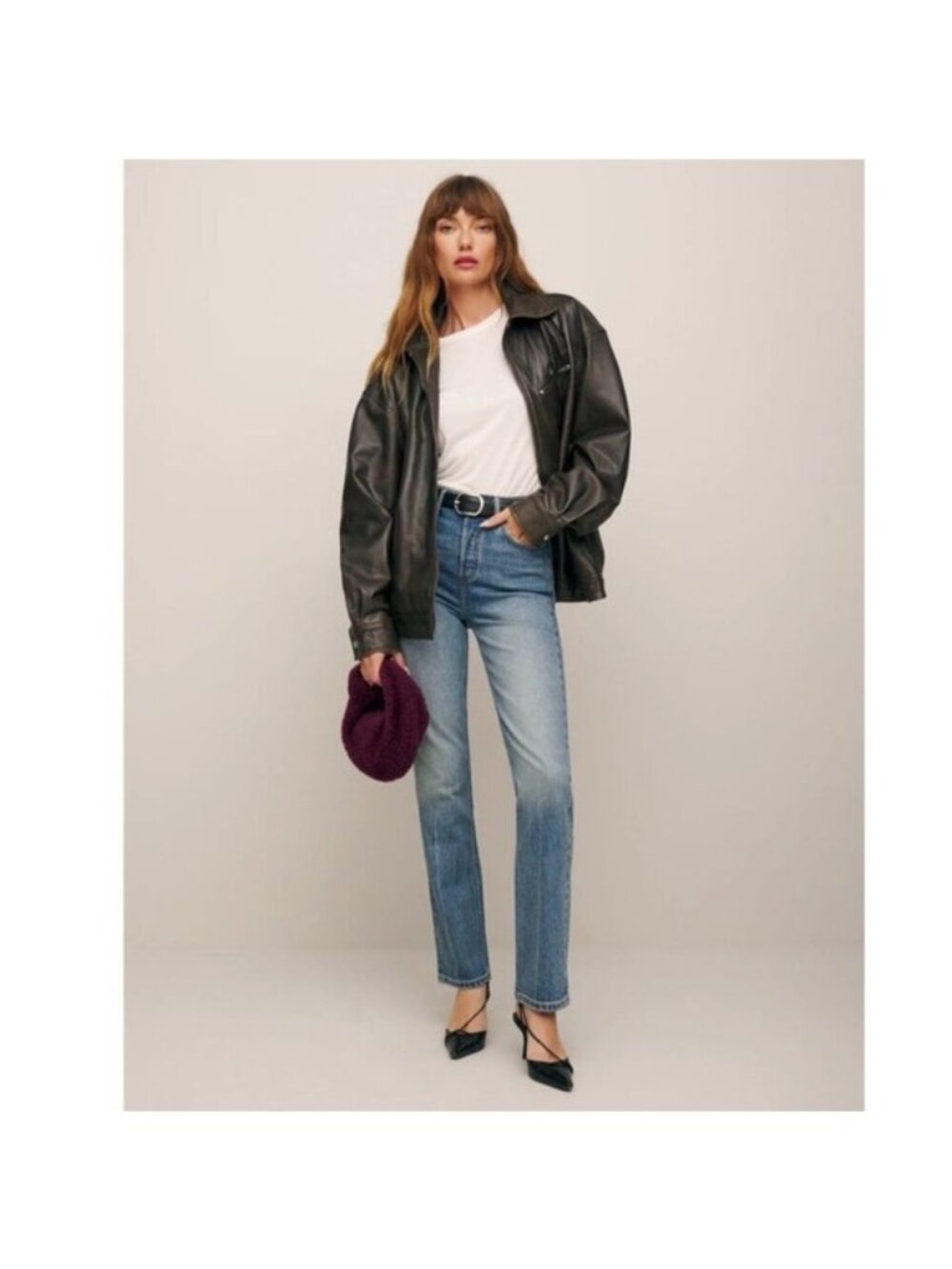 Reformation jeans po# 14847 Cyrus Wash high waist straight leg size 31